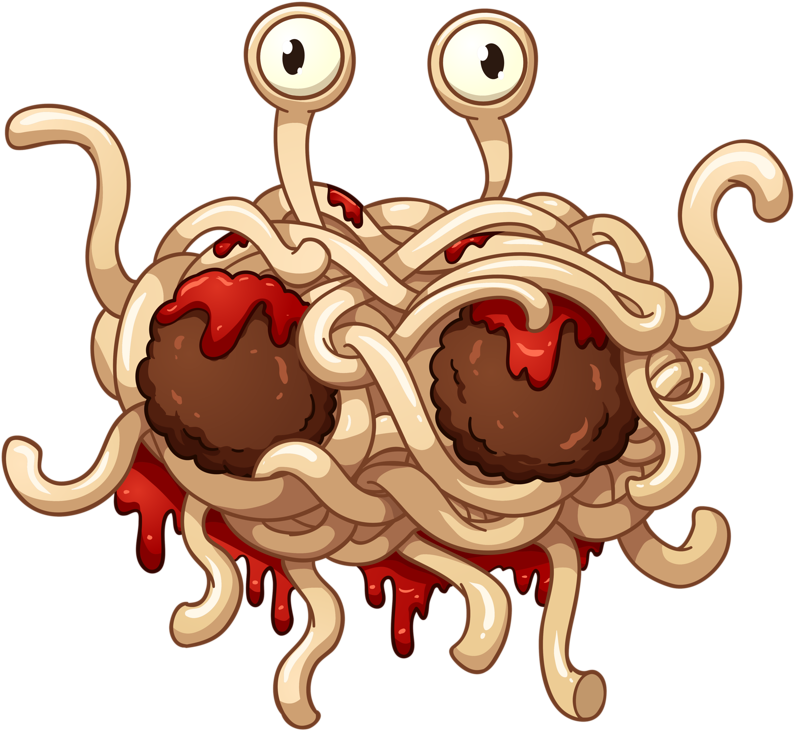 Flying Spaghetti Monster Vector Design, Vector Vector, - Flying Spaghetti Monster (800x732), Png Download