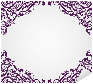 Vector Vintage Baroque Frame Corner Ornate Sticker - Shutterstock Vector Border (400x400), Png Download