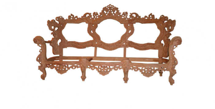 51/11 Baroque Sofa Frame Beechwood Structure By Style - Bench (700x700), Png Download