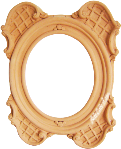 Baroque Mirror Frame - Wood (425x500), Png Download