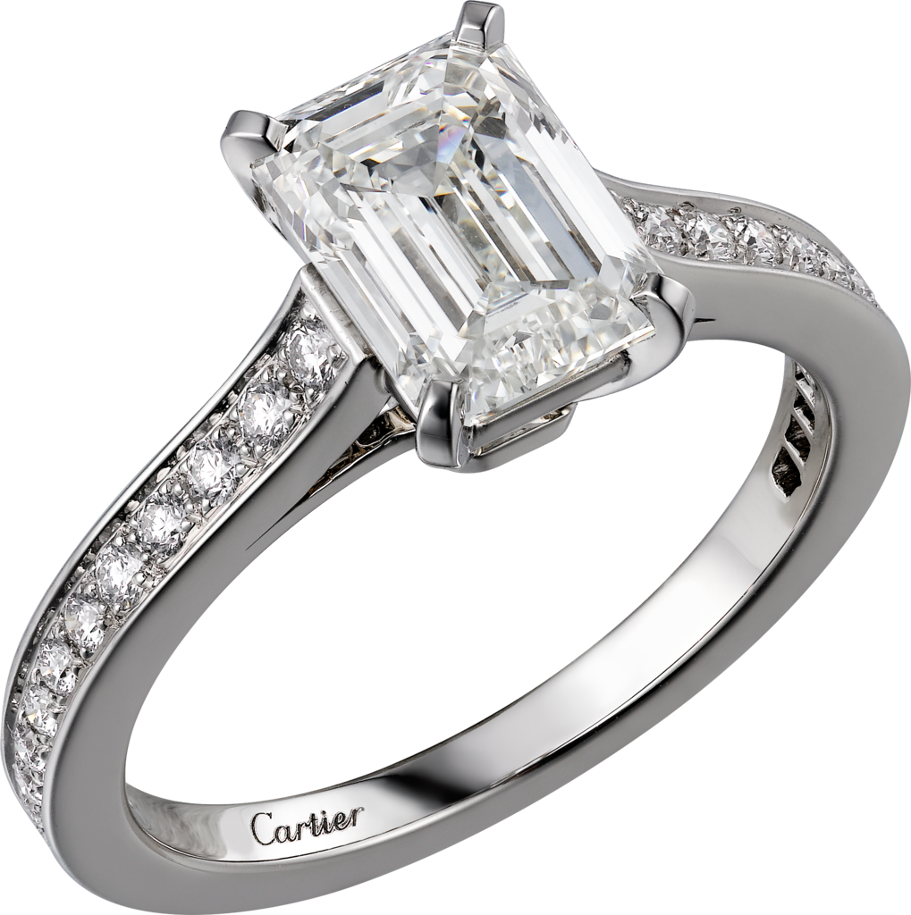 Share This Article - 1895 Solitaire Ring Platinum Diamonds (1019x1024), Png Download