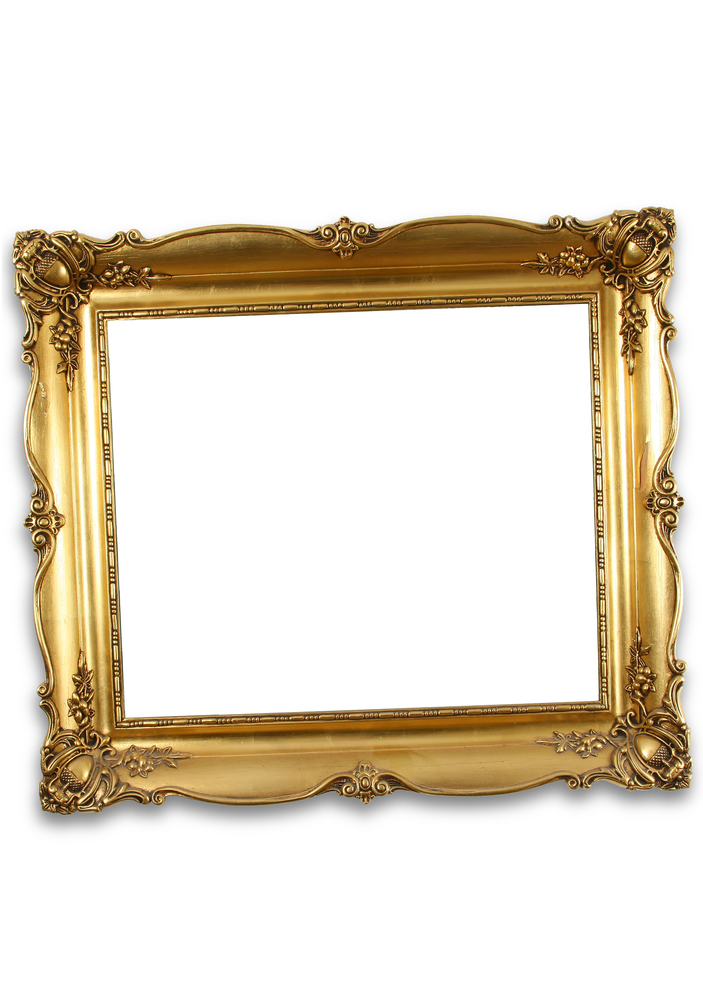 Baroque02 - Gold Frame Black Inside (1448x2048), Png Download