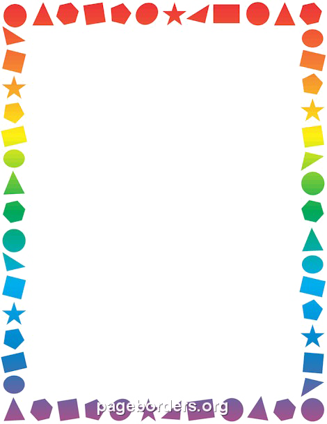 School Border Transparent Png - Shapes Border Clipart (470x608), Png Download