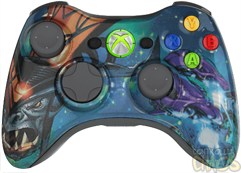 Authentic Microsoft Quality - Halo 3 Wireless Controller Covenant Xbox 360 (474x340), Png Download