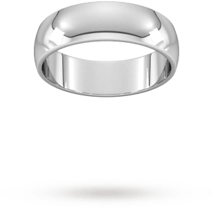 6mm D Shape Standard Wedding Ring In Sterling Silv - Dyrberg/kern (350x350), Png Download