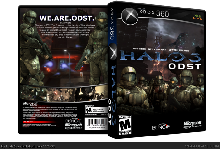 Odst Box Art Cover - Halo 3 Odst (700x489), Png Download