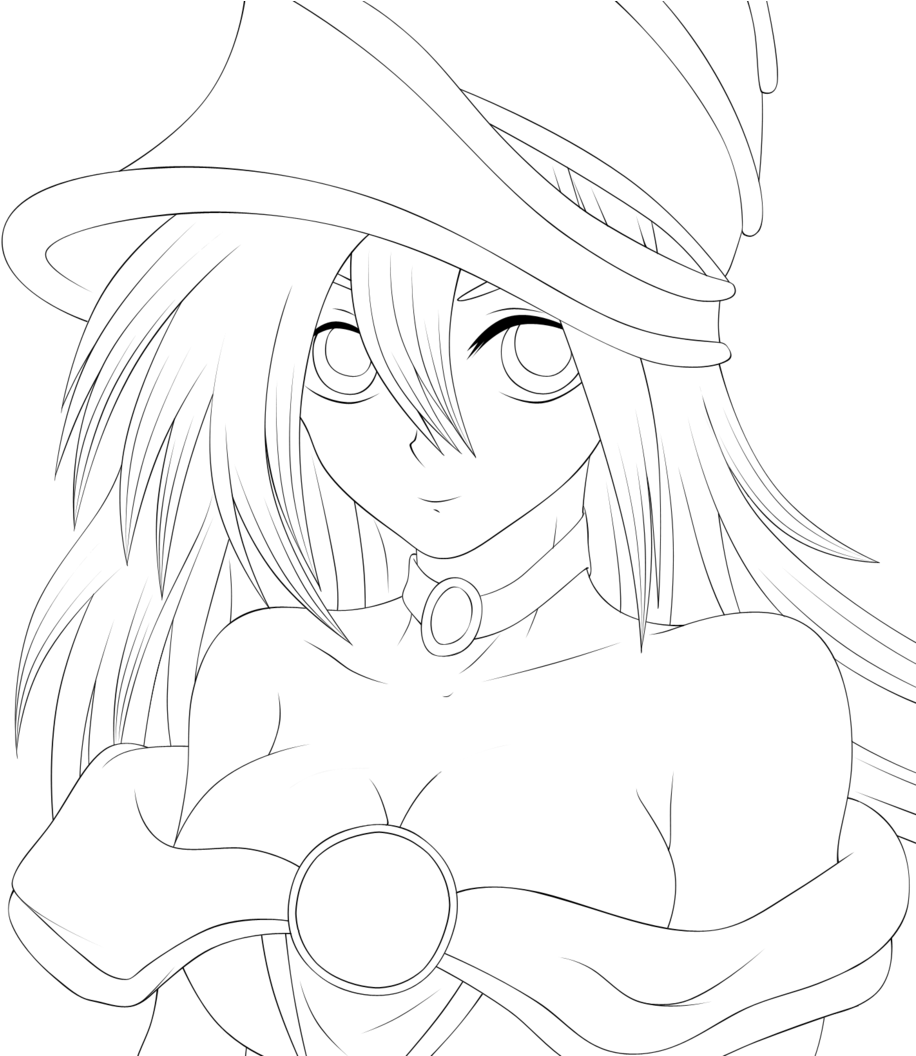 Google Search Anime Lineart, Outline, Halloween, Female - Sketch (1024x1055), Png Download