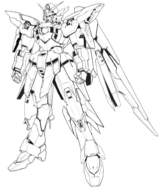 Gundam Fenice Rinascita Alba Line Art - Gundam Fenice Rinascita Black (325x380), Png Download