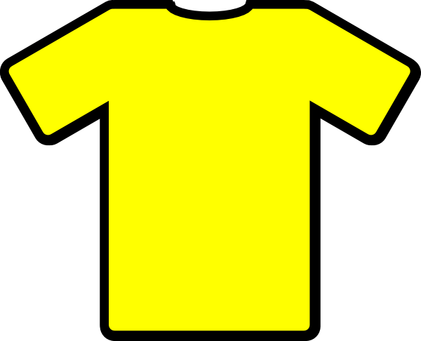 T Shirt Clip Art Yellow (600x486), Png Download