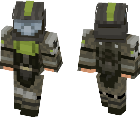 Green Odst - Minecraft Scarecrow Skin (584x497), Png Download