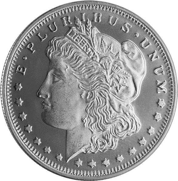 1/2 Oz Silver Round Morgan - Top 10 Morgan Silver Rounds (600x600), Png Download