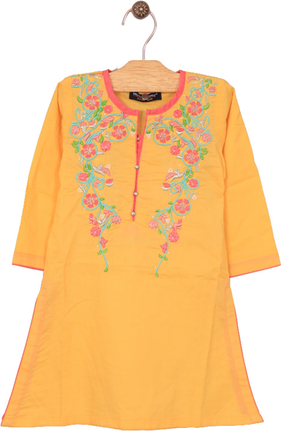 14957134450 Mushrooms Yellow Shirt With Gharara - Gharara (1024x1547), Png Download
