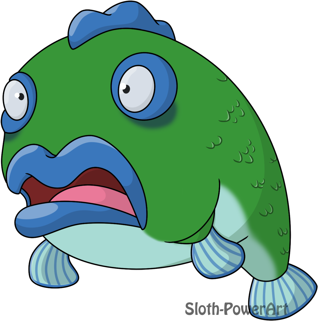 Download Scared Fish - Cartoon Fish Scared Transparent PNG Image with