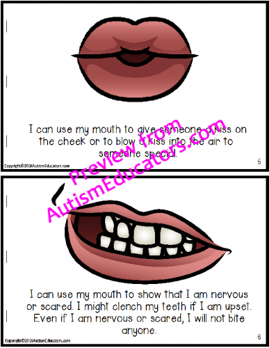 Social Story Not For My Mouth (500x500), Png Download