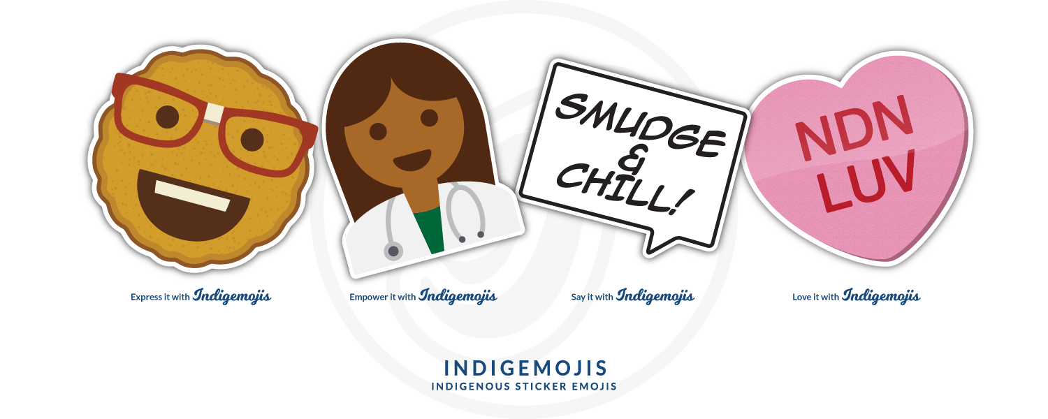 Indigemojis Indigenous Emoji Sticker App - Native Americans In The United States (1500x600), Png Download