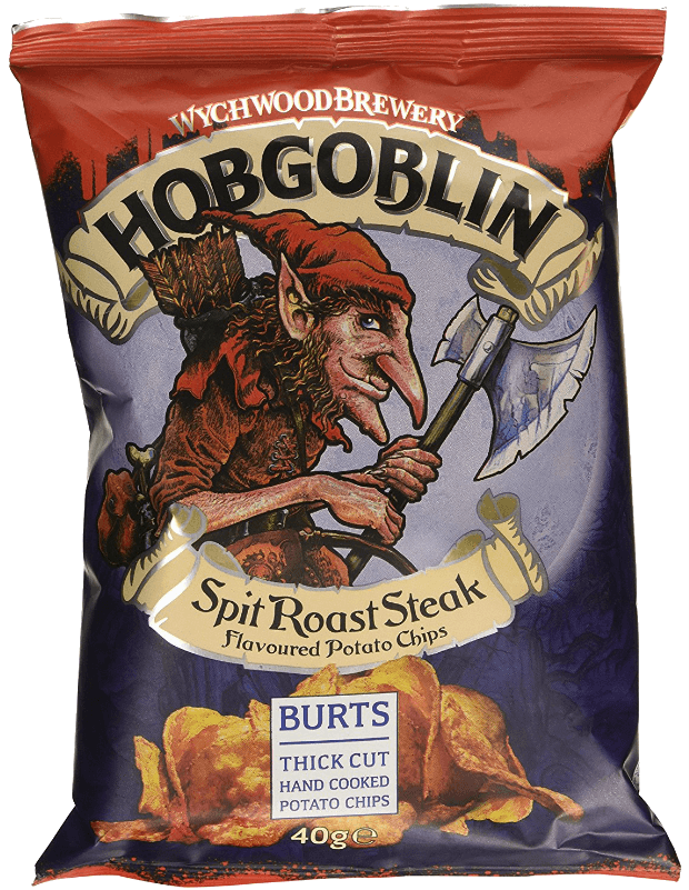 Hobgoblin Spit Roast Steak Crisps - Burts Hobgoblin Crisps 20 X 40g Delivered Worldwide (800x800), Png Download
