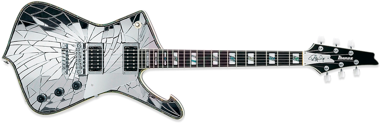 Ibanez Paul Stanley Ps1cm Cracked Mirror - Paul Stanley Iceman Guitar (1280x500), Png Download