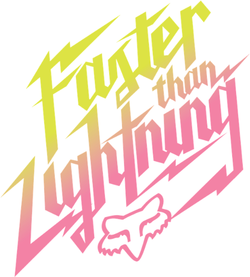 Fox Faster Than Lightning Sticker - Womens Fox Riders Decal (540x540), Png Download
