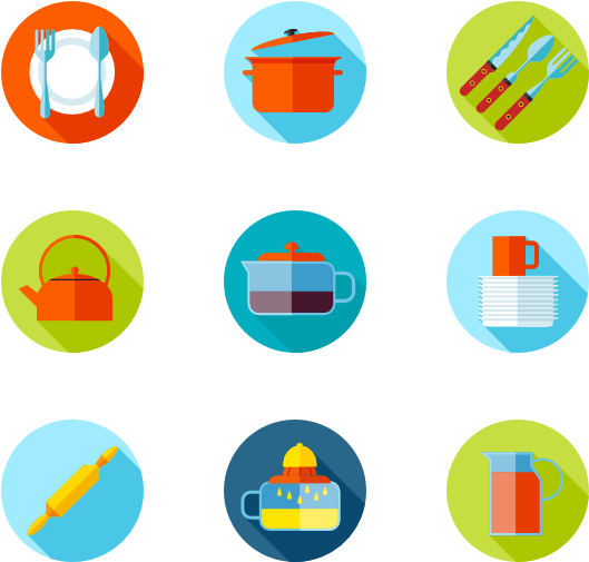 Kitchen 9 Icons - Kitchen Circle Icon (600x564), Png Download