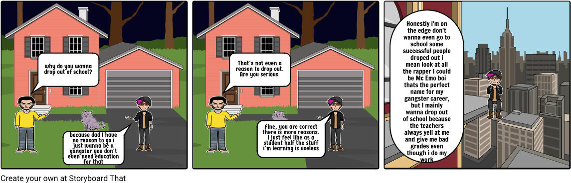 The Sad Story Of An Emo Child - Cartoon (1164x385), Png Download