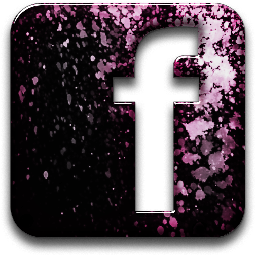 Pink And Black Icons (600x600), Png Download
