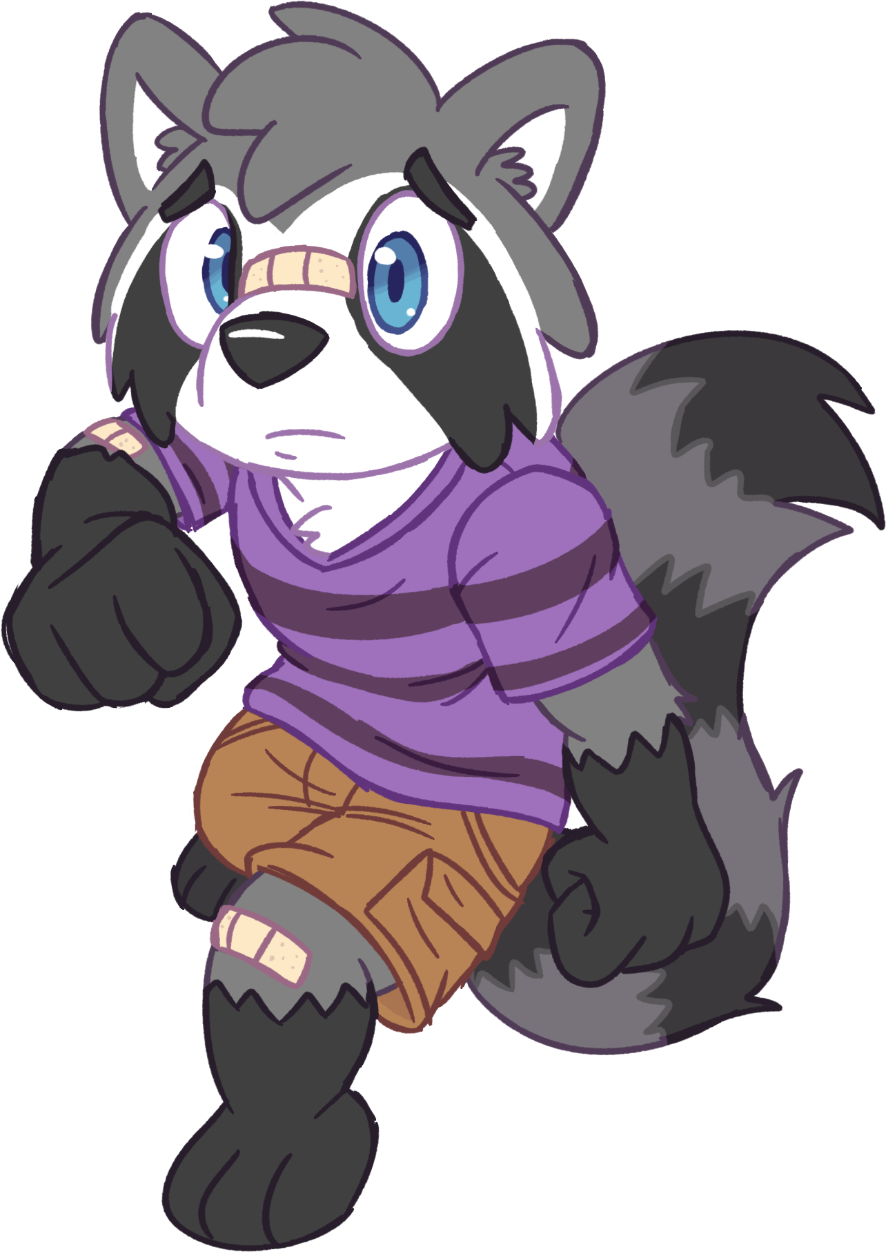 Sad Raccoon Child - Art (1411x1940), Png Download