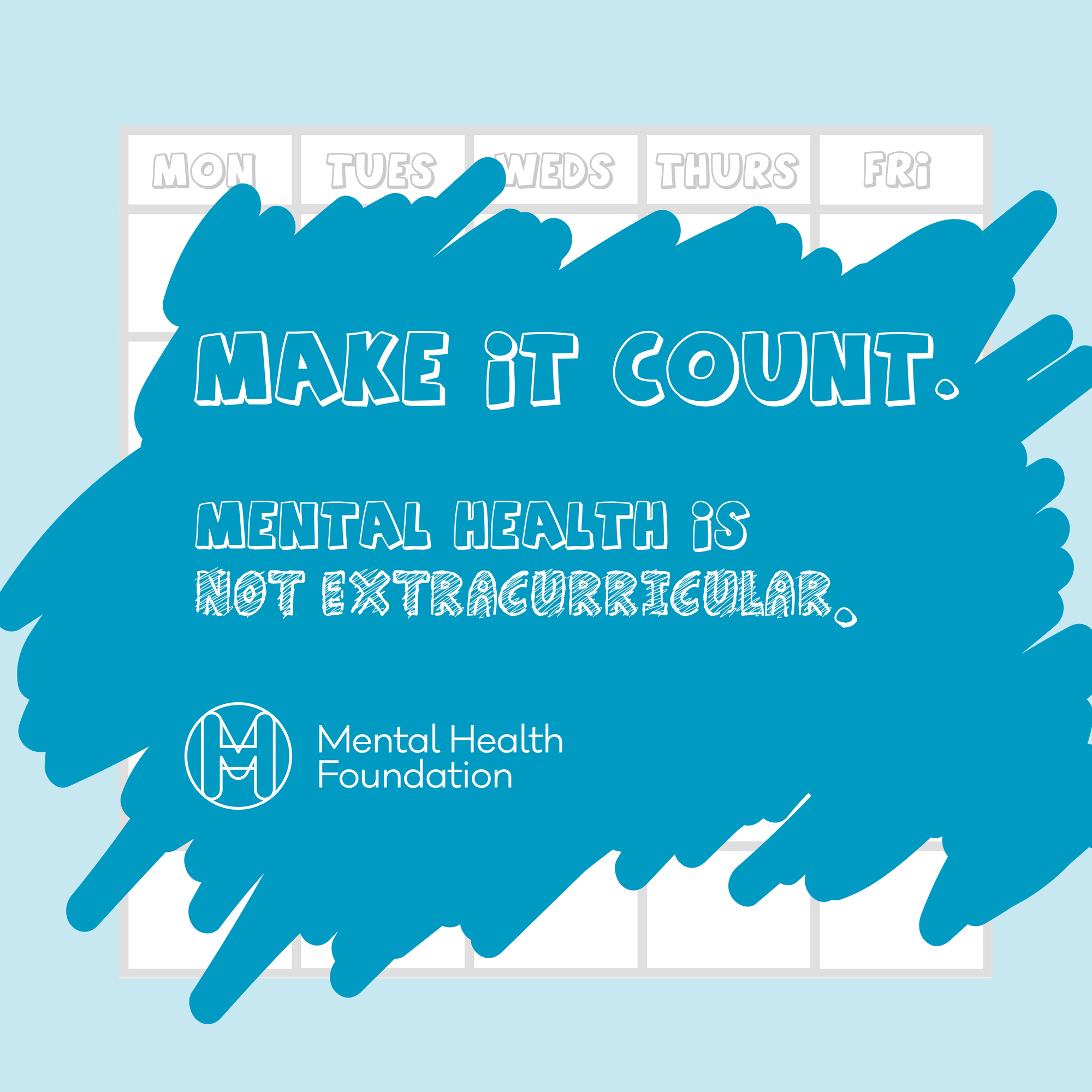 The Mental Health Foundation Is Encouraging Government - Mental Health Is Not Extra Curricular (2000x2000), Png Download