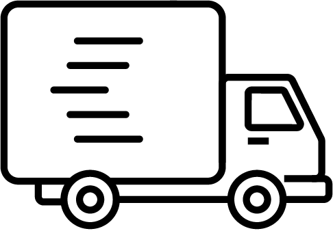 Shop Online, Delivery Truck - Vanoutline (486x338), Png Download