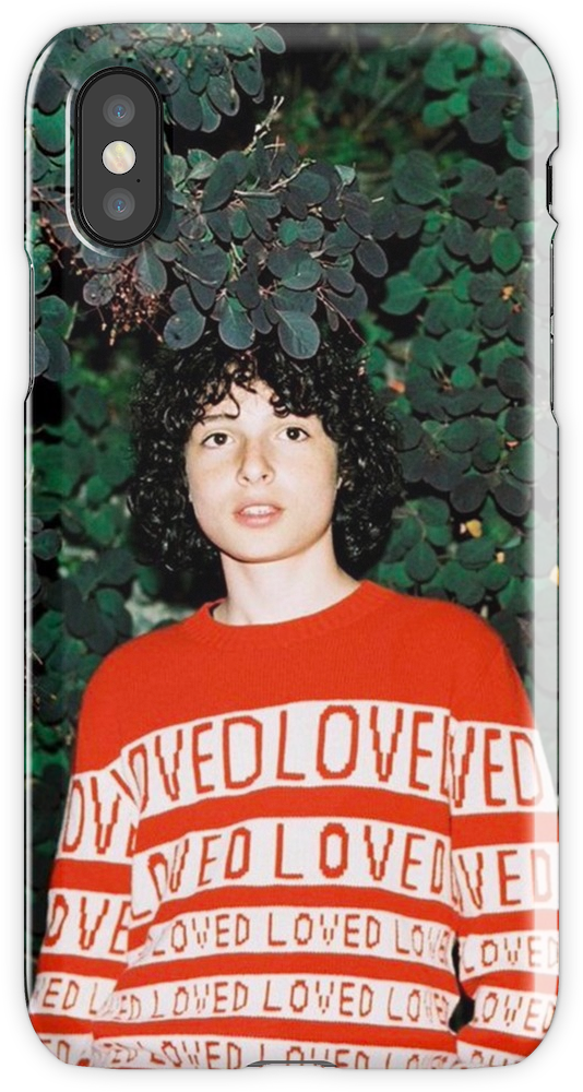 Finn Wolfhard Iphone X Snap Case - Red Aesthetic Finn Wolfhard (750x1000), Png Download