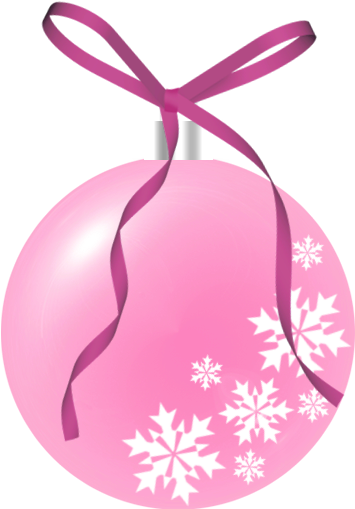 Pink Christmas Ball Clipart Gallery Yopriceville High - Pink Christmas Clip Art (372x522), Png Download