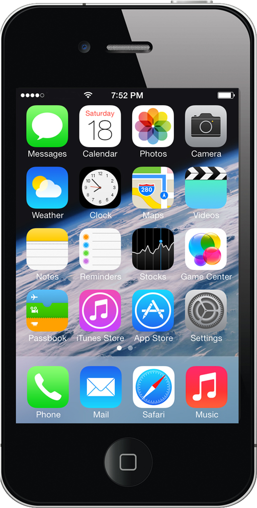 Apple Iphone 4s Black (600x1086), Png Download