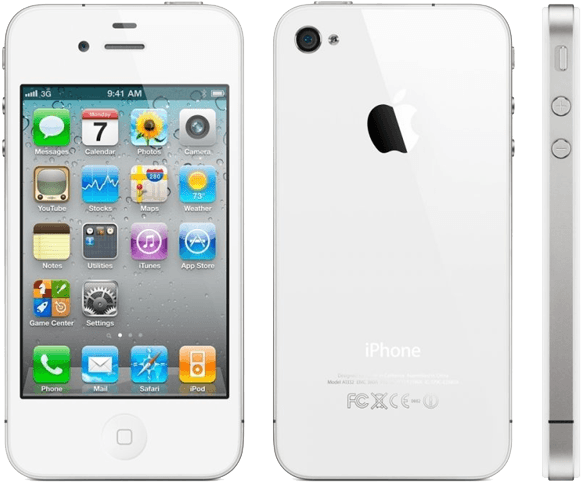 Apple Iphone 4 - 32 Gb - White - Unlocked (600x600), Png Download