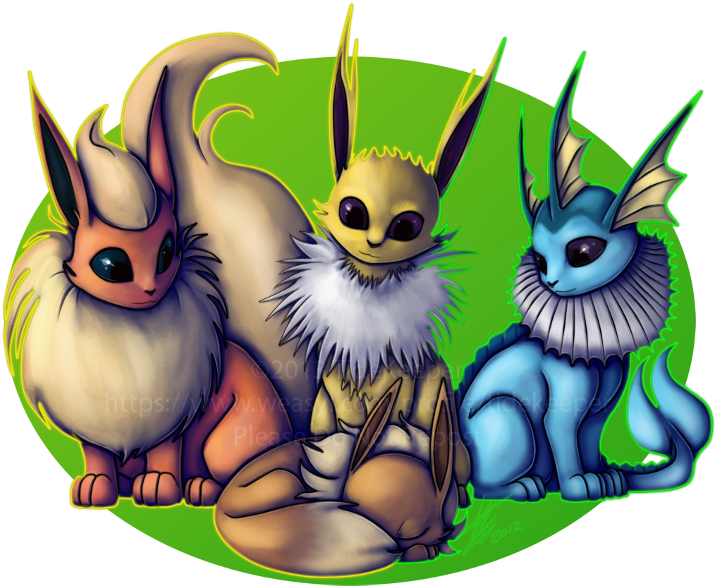 Pokemon - Eeveelutions - Pokémon (1013x848), Png Download