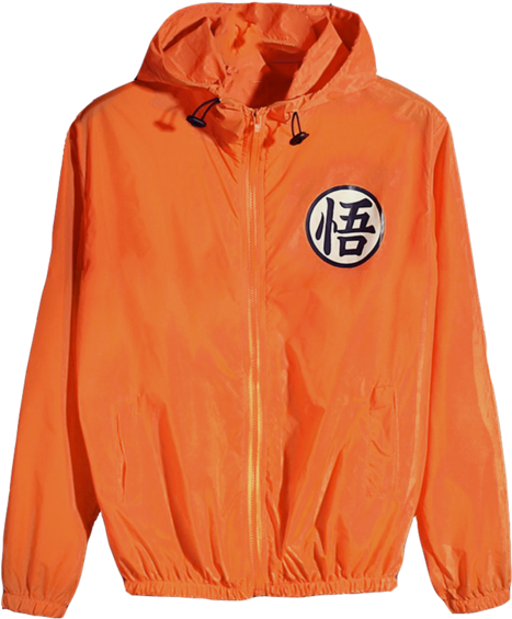 Dragon Ball Z Goku Hooded Windbreaker - Dragon Ball Z (580x580), Png Download