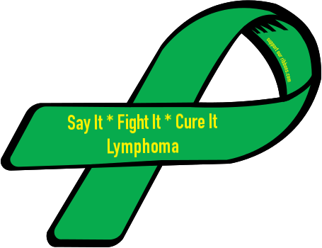 Lymphoma Cancer Ribbons Custom Ribbon Say It Fight - Awareness Ribbon (455x350), Png Download