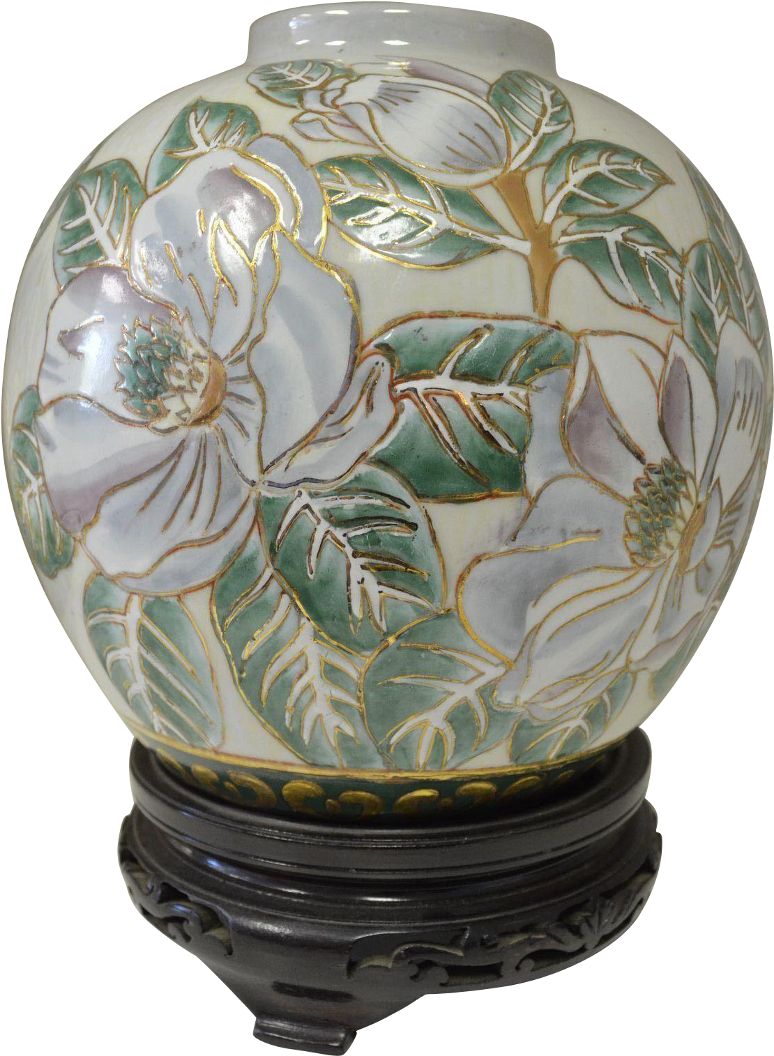 Vintage Decorative Cloisonne Ginger Jar With Beautiful - Porcelain (1514x1514), Png Download