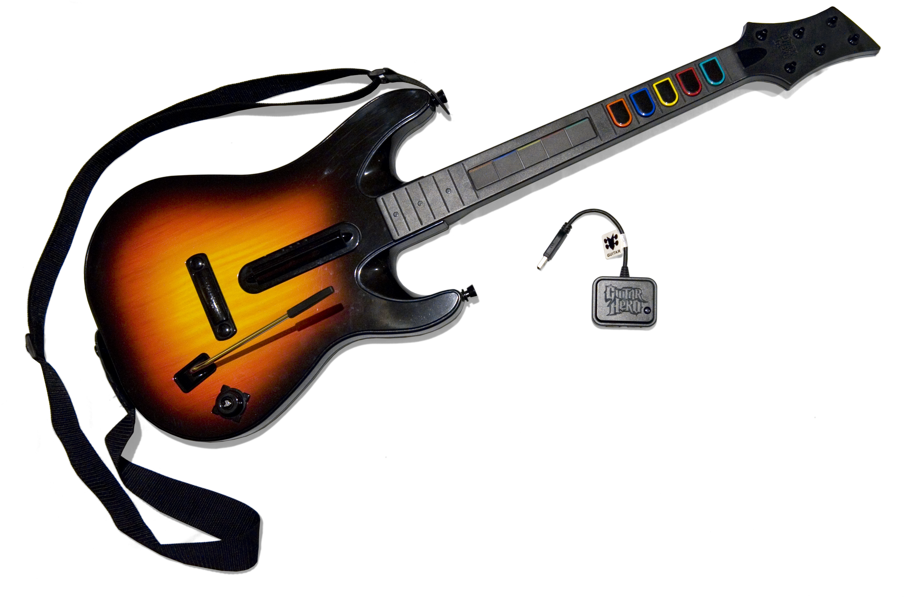 Guitar Hero World Tour Guitar Controller Ps3 - Guitar Hero World Tour (3620x2463), Png Download