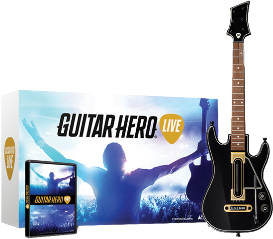 Xbox One Guitar Hero Live, , Large - Guitar Hero Live (with Guitar Controller) (567x492), Png Download