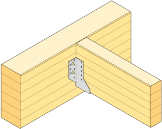 Connection Of The Secondary Beam With A Standard Joist - Plywood (600x369), Png Download