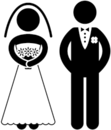 Small - Bride Groom Vector Png (600x531), Png Download