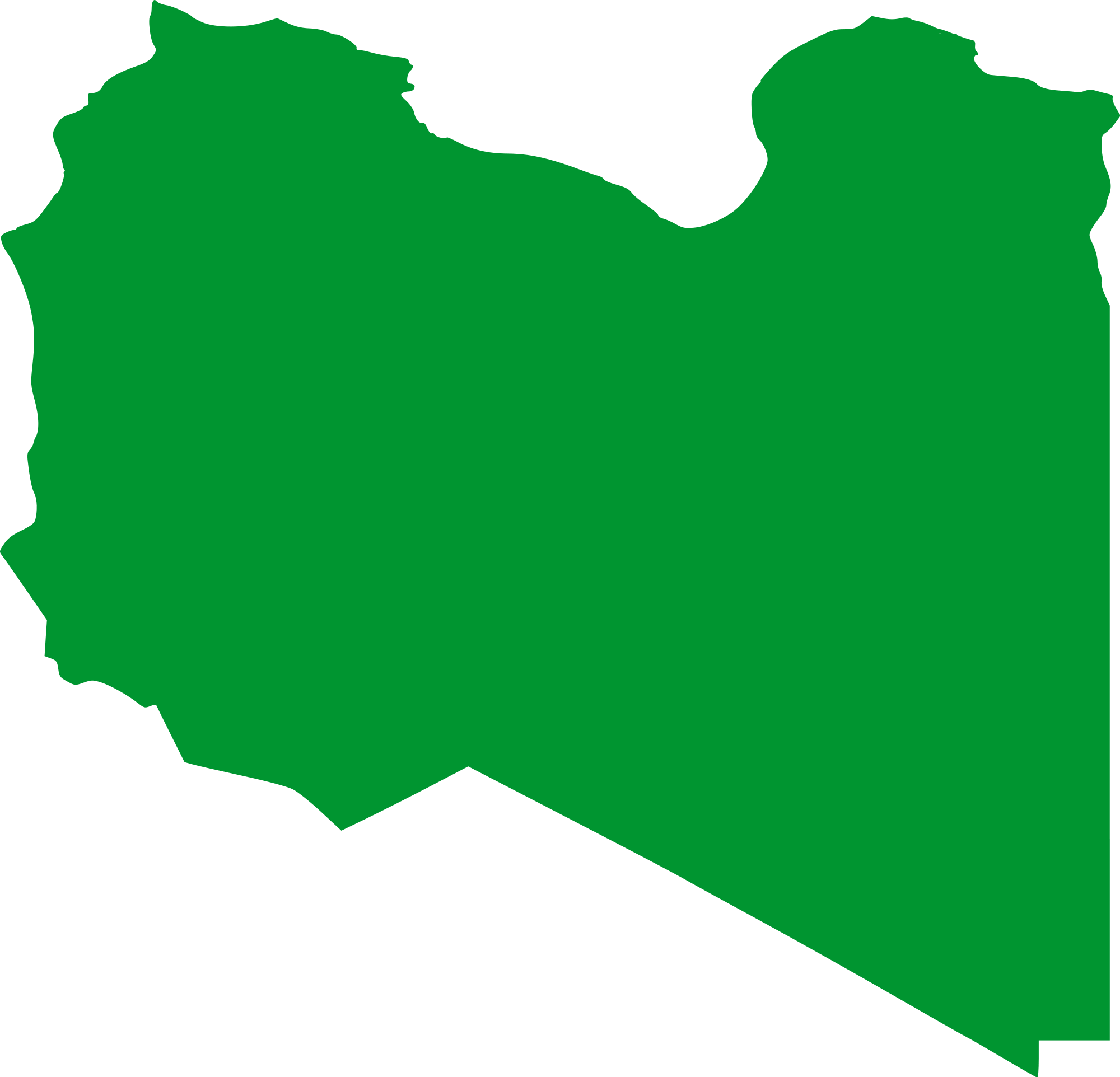 Flag Clipart Libya - Libya Flag Map (2000x1924), Png Download