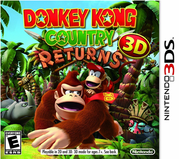 Donkey Kong Country Returns 3d - Donkey Kong 3d Country (350x438), Png Download