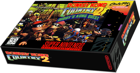 Donkey Kong Country - Donkey Kong Country 2 Box (550x287), Png Download