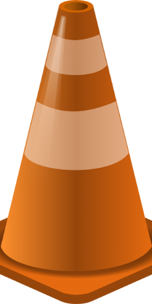 Construction Cone 2400px 72 - Construction Clip Art (300x600), Png Download