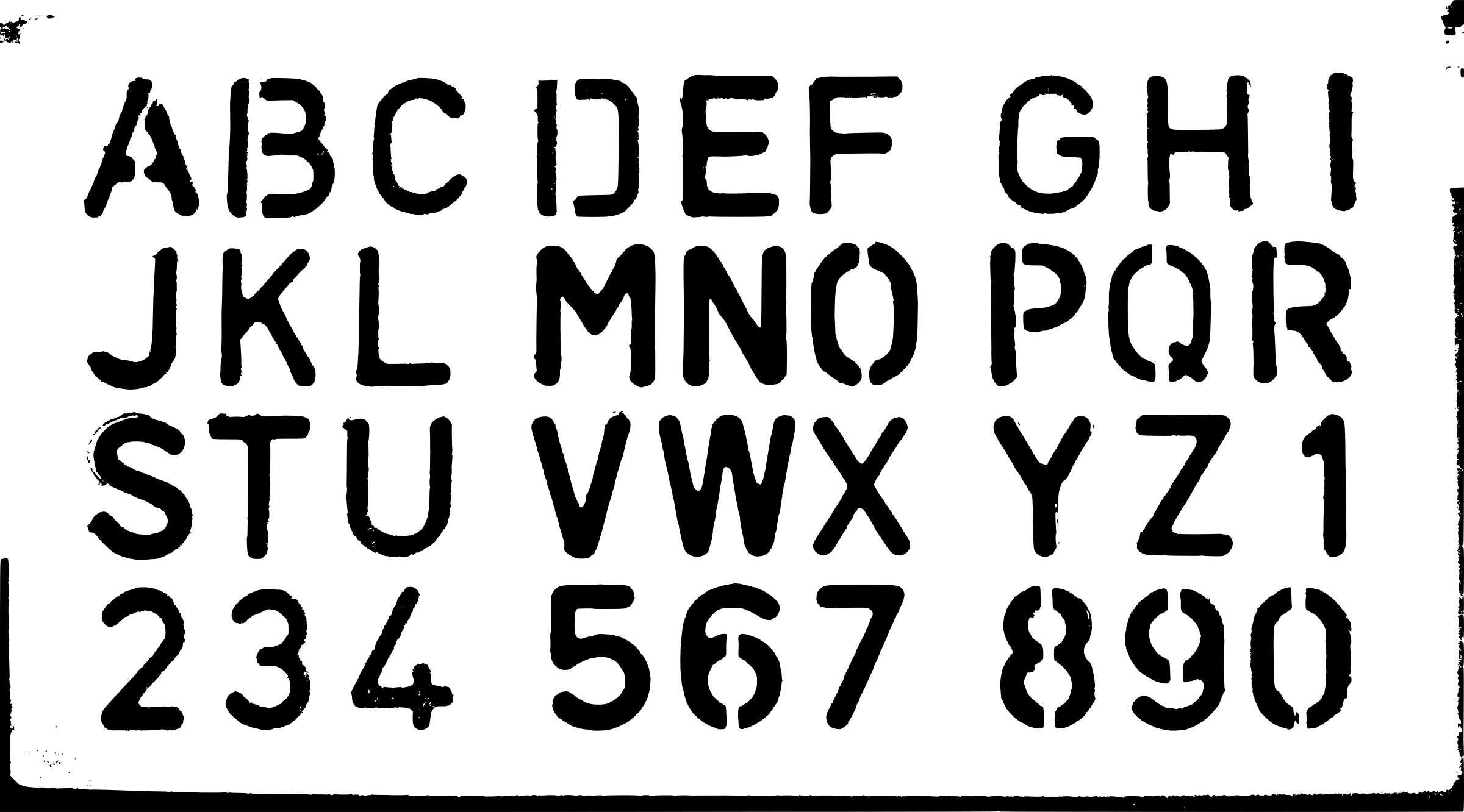 This Free Icons Png Design Of Template Latin Alphabet (2400x1332), Png Download