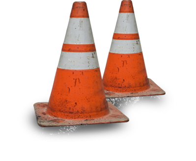 Safety Cones - Traffic Cone (399x329), Png Download