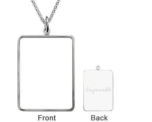 Heart Engraved Epoxy Color Mothers Day Necklace Sterling (500x400), Png Download