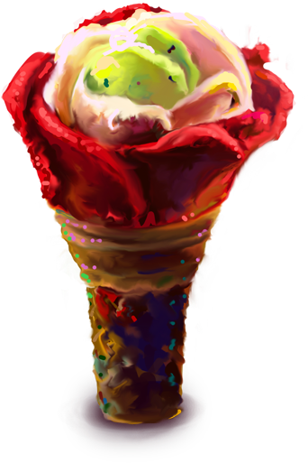 The Queen Cone Is A Tumblr Celebrity - Ice Cream Cone (500x598), Png Download