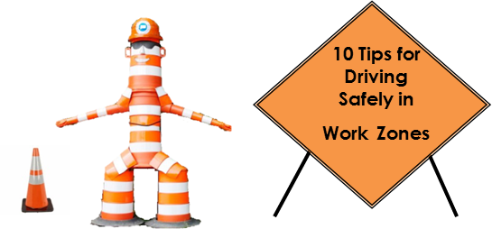 Cone Clipart Driving Safety - Construction Zone Safety (545x254), Png Download