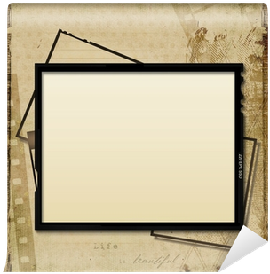 Grunge Background With Old Filmstrip And Frame Wall - Mirror (400x400), Png Download